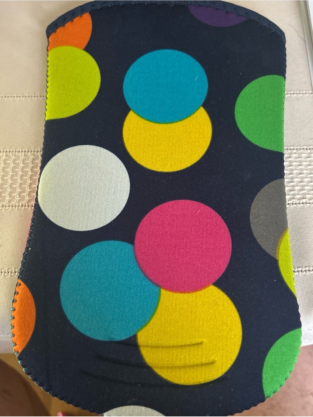 BUILT Polka Dot Neoprene Electronics Sleeve - Navy Multi for Kindle, e-reader - Picture 2 of 6